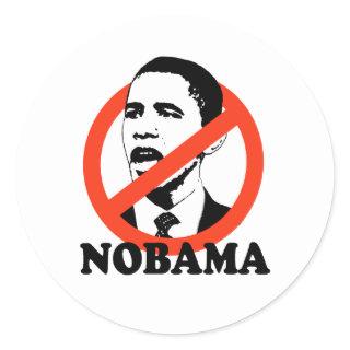 NOBAMA CLASSIC ROUND STICKER