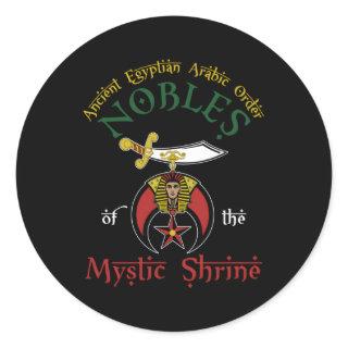 Nobles Of The Mystic Shrine Aeaonms Pha Father'S D Classic Round Sticker