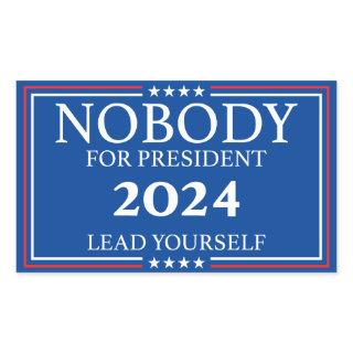 Nobody For President sticker
