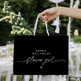 NOIR Minimalist Flower Girl Gift Bag