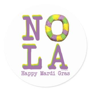 NOLA King Cake Classic Round Sticker