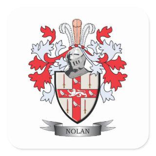Nolan Coat of Arms Square Sticker