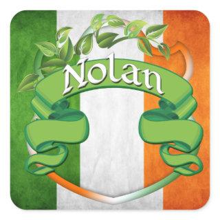 Nolan Irish Shield Square Sticker