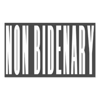 Non Bidenary | Anti Joe Biden | Dark  Rectangular Sticker