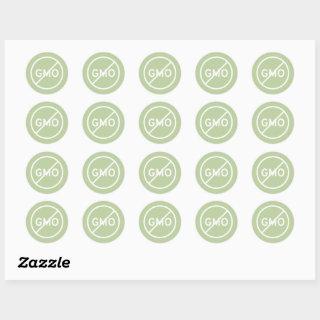 Non-GMO environmentally friendly natural logo Classic Round Sticker