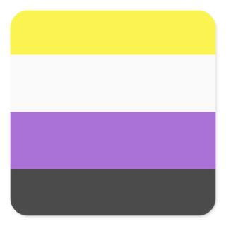 nonBinary flag Square Sticker