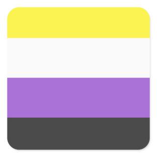 nonBinary flag Square Sticker