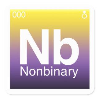 Nonbinary Periodic Table  Square Sticker