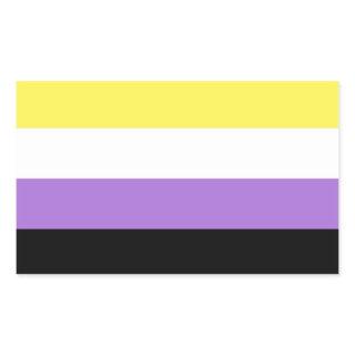 Nonbinary Pride Flag Rectangular Sticker