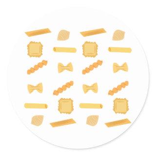 Noodle Shapes Classic Round Sticker