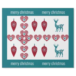 Nordic Cross Reindeer Scandinavian Merry Xmas