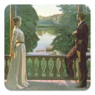 Nordic Summer Evening, 1899-1900 Square Sticker