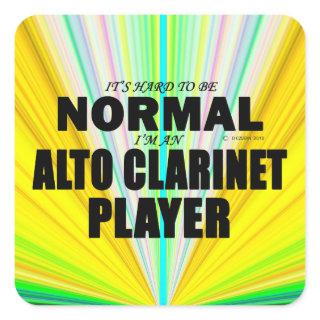 Normal Alto Clarinet Player Square Sticker