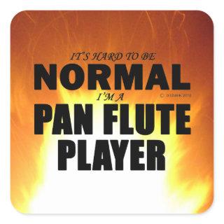 Normal Pan Flute Player Square Sticker