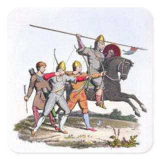 Norman Knight and Archers, 1066, from 'Ancient Arm Square Sticker