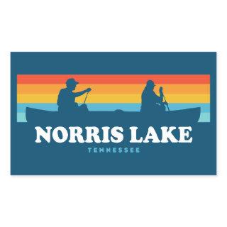 Norris Lake Tennessee Canoe Rectangular Sticker