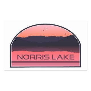 Norris Lake Tennessee Red Sunrise Rectangular Sticker