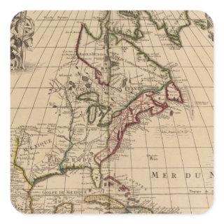 North America map 2 Square Sticker