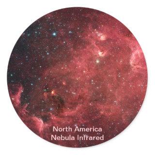 North America Nebula Infrared Classic Round Sticker