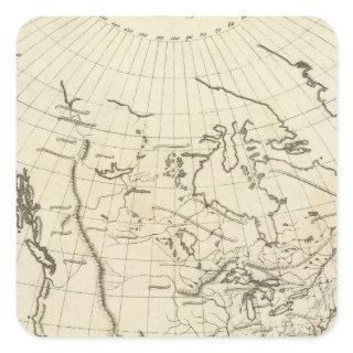 North America outline map Square Sticker
