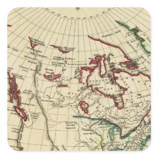 North America with boundaries outlined Square Sticker