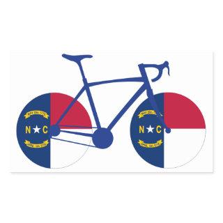 North Carolina Flag Cycling Rectangular Sticker