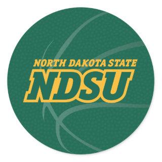 North Dakota State Basketball Classic Round Sticker