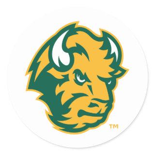 North Dakota State Bison Head Classic Round Sticker