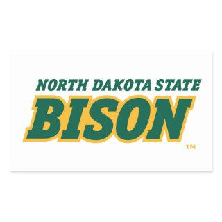 North Dakota State Bison Word Mark Rectangular Sticker