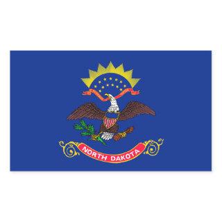 North Dakota State Flag Design Rectangular Sticker