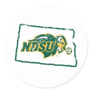 North Dakota State Love Classic Round Sticker