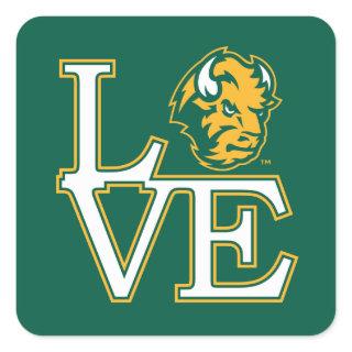 North Dakota State University Love Square Sticker