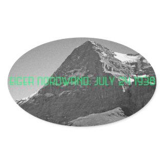 North Face Eiger Mountain Climb Oval Sticker