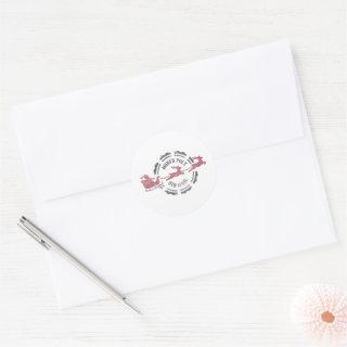North Pole Air Mail Stamp Sticker