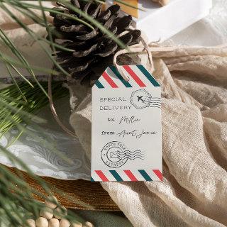 North Pole Express | Christmas Air Mail Gift Tags