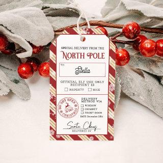 North Pole Naughty or Nice Special Delivery Gift Tags