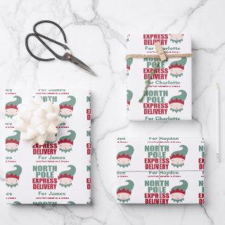 North Pole Personalized Christmas Express Delivery  Sheets
