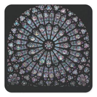 North transept rose window square sticker