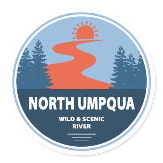 North Umpqua Wild and Scenic River Oregon Classic Round Sticker