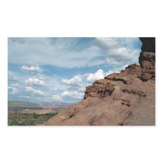 North Window Arch Utah Desert Landscape Photo Rectangular Sticker