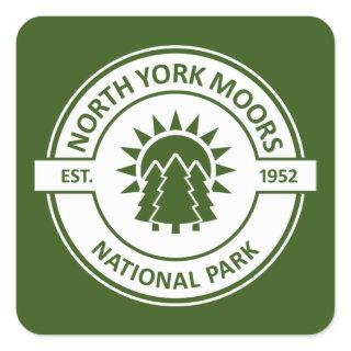 North York Moors National Park Sun Trees Square Sticker