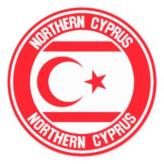 Northern Cyprus Round Emblem Classic Round Sticker