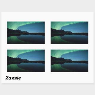 Northern Lights Norway Rectangular Sticker