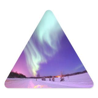 Northern Lights Shine in Alaskan Sky Sticker