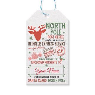 Northpole Post Office  Gift Tags
