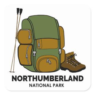 Northumberland National Park Backpack Square Sticker