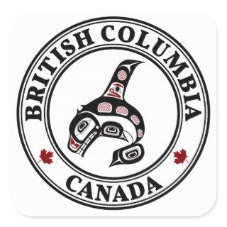 Northwest Pacific coast Haida art Killer whale Square Sticker