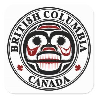 Northwest Pacific coast Haida Weeping skull Square Sticker