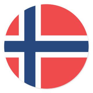 Norway flag classic round sticker
