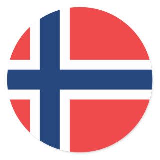 Norway flag classic round sticker